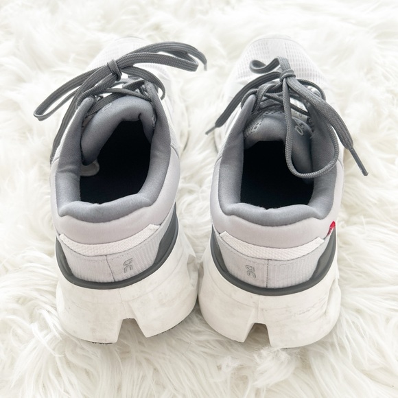 On Running Cloud Sneakers in White and Gray - Picture 3 of 5